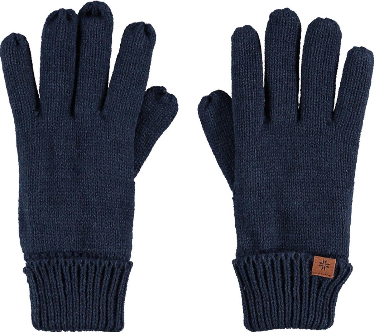 Navyblauwe gebreide handschoenen voor kinderen - One size - Warme fleece voering handschoenen voor jongens/meisjes