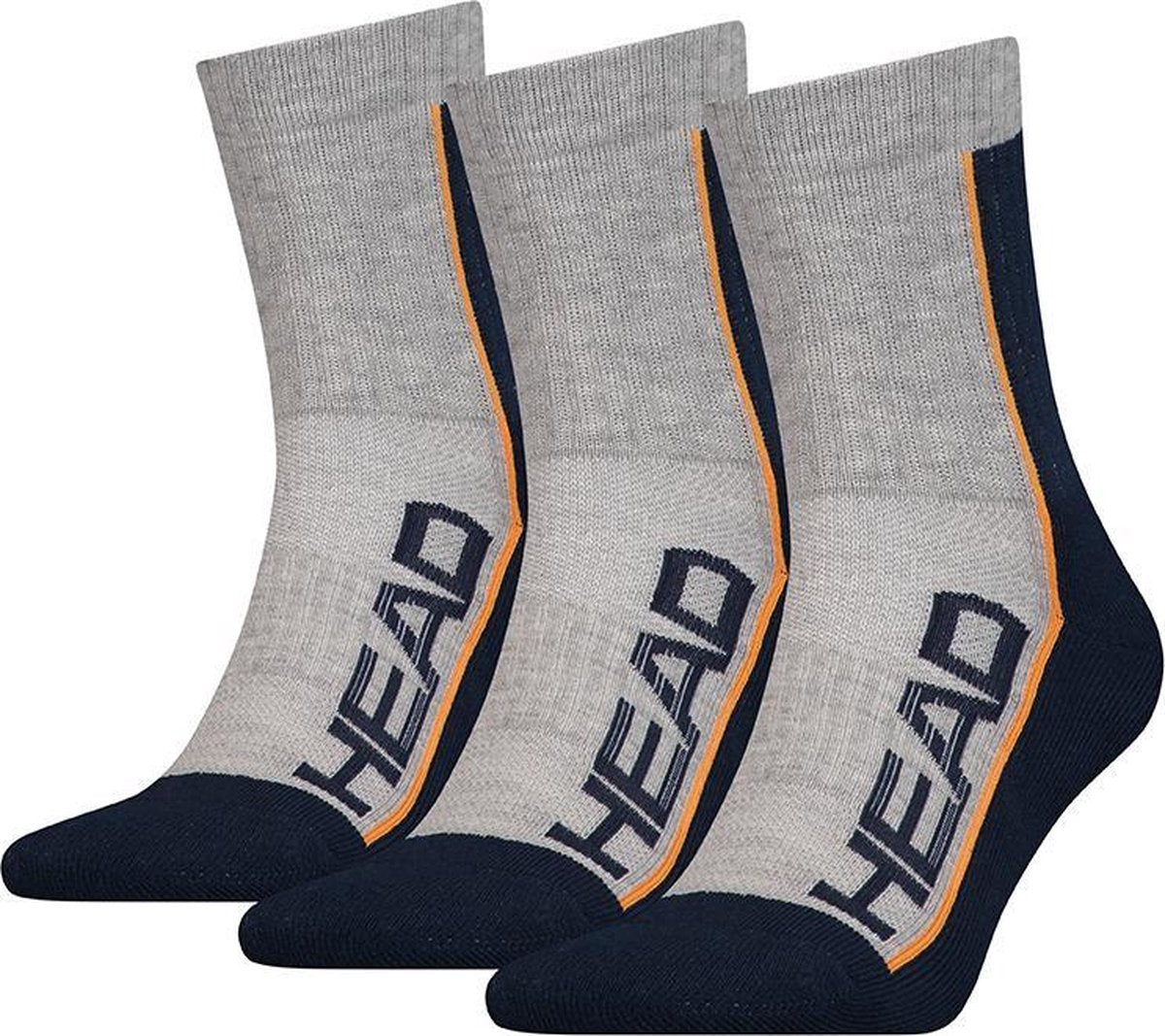 Head - Heren - 3-Pack Performance Short Crew  - Grijs - 39-42