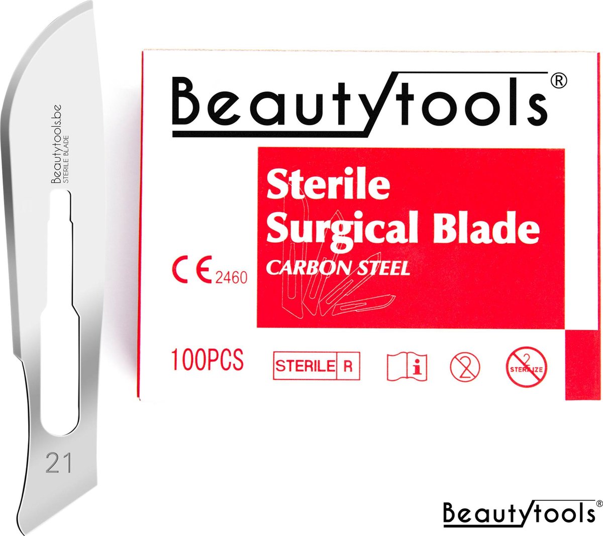 Scalpels - Pedicure / Bistouri messen - NR. 21 (100 Stuks - individueel/steriel verpakt) - (BP-0720)