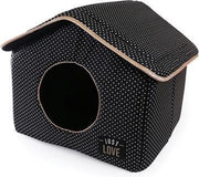 Martin sellier hondenmand kattenmand huis just love zwart - 43x43x40 cm - 1 stuks