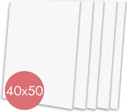 Trizzle Canvas Schildersdoek – 5 stuks Schildersdoeken 40x50 – Groot Schilderdoek Paneel Wit voor Schilderen