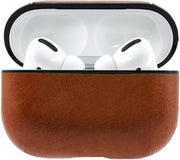 KELERINO. Leren hoesje voor Apple Airpods Pro - Licht Bruin