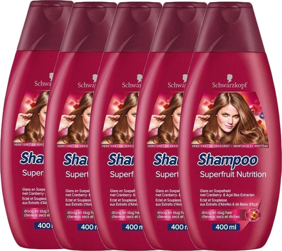Schwarzkopf shampoo superfruit nutrition - 5 x 250ml - voordeelverpakking
