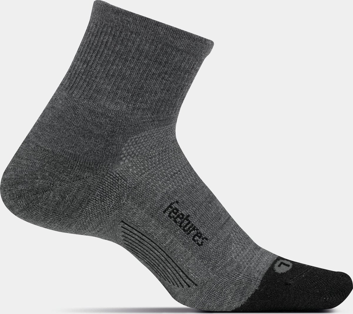 Feetures - Merino10 - Ultra Light - Quarter - Grijs - XL