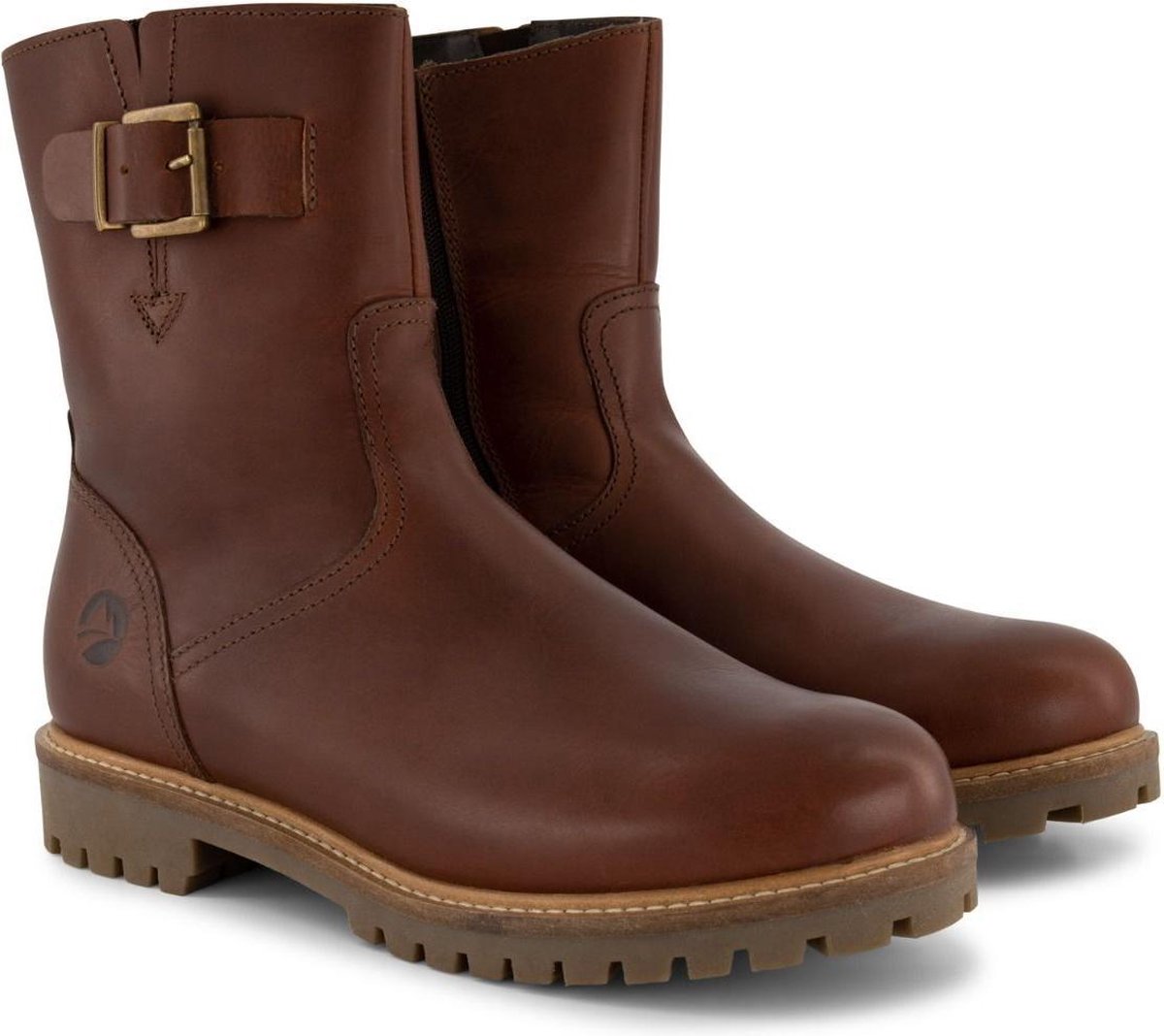 Travelin' Vansbro Heren - Leren outdoor laarzen - Wolgevoerde laars - Bruin leer - Maat 46