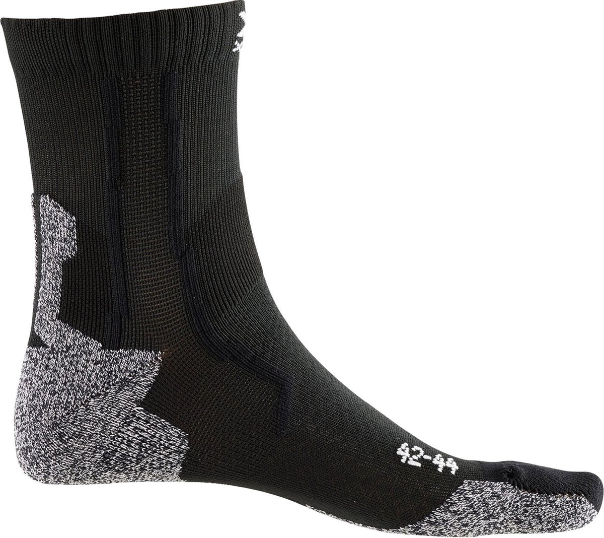 X-Socks Run Fast Hardloop  Sportsokken - Maat 42 - Unisex - zwart/grijs Maat 42-44