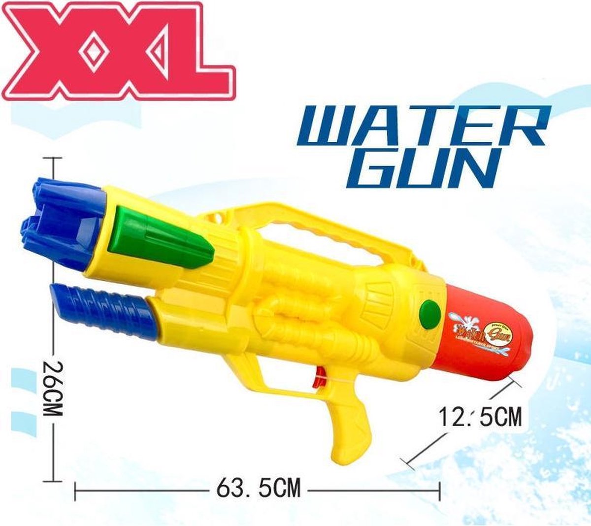 Decopatent® XL Super Soaker Waterpistool - 1.8 L - Waterpistool Jongens & Meisjes - Groot Watergeweer - 63.5 x 10 x 26 Cm - Rood