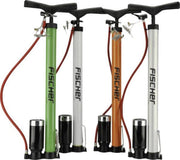 Fischer - Staande Fietspomp - Max. 8 Bar - Diverse kleuren leverbaar - Incl. manometer