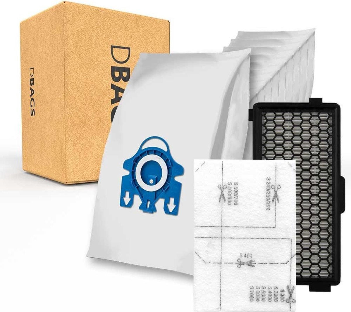 DBAGS Miele GN 3D HyClean ServiceBox voor Complete C3 & C2 (10 Stofzuigerzakken + HEPA Filter + Motorfilter)