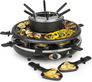 Klarstein Fonduelette - Elektrische Fonduepan en Gourmetstel -  8 personen