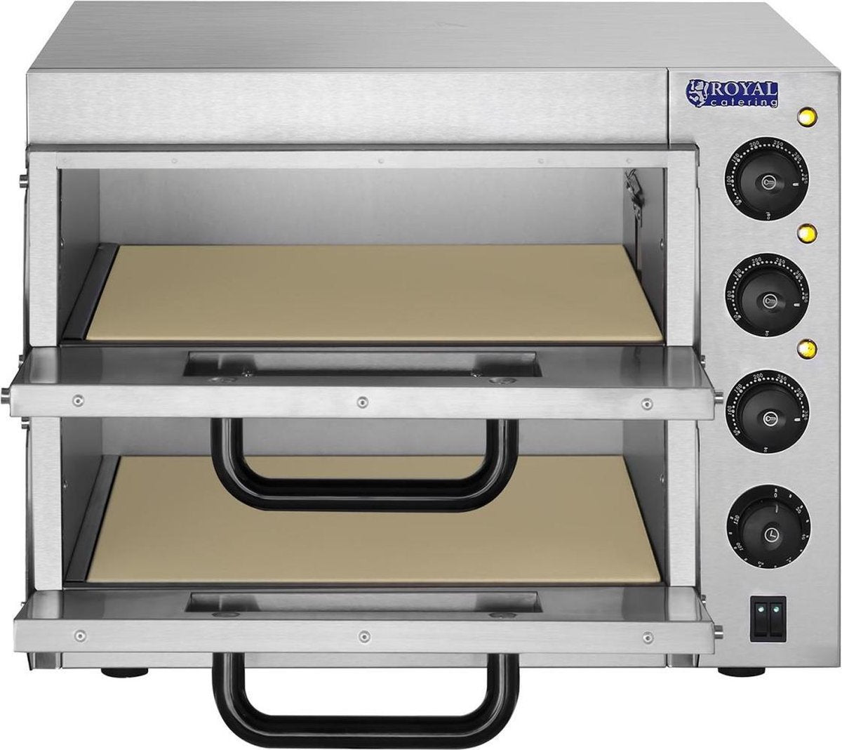 Royal Catering Pizza oven - 2 kamers - Chamotte bodem