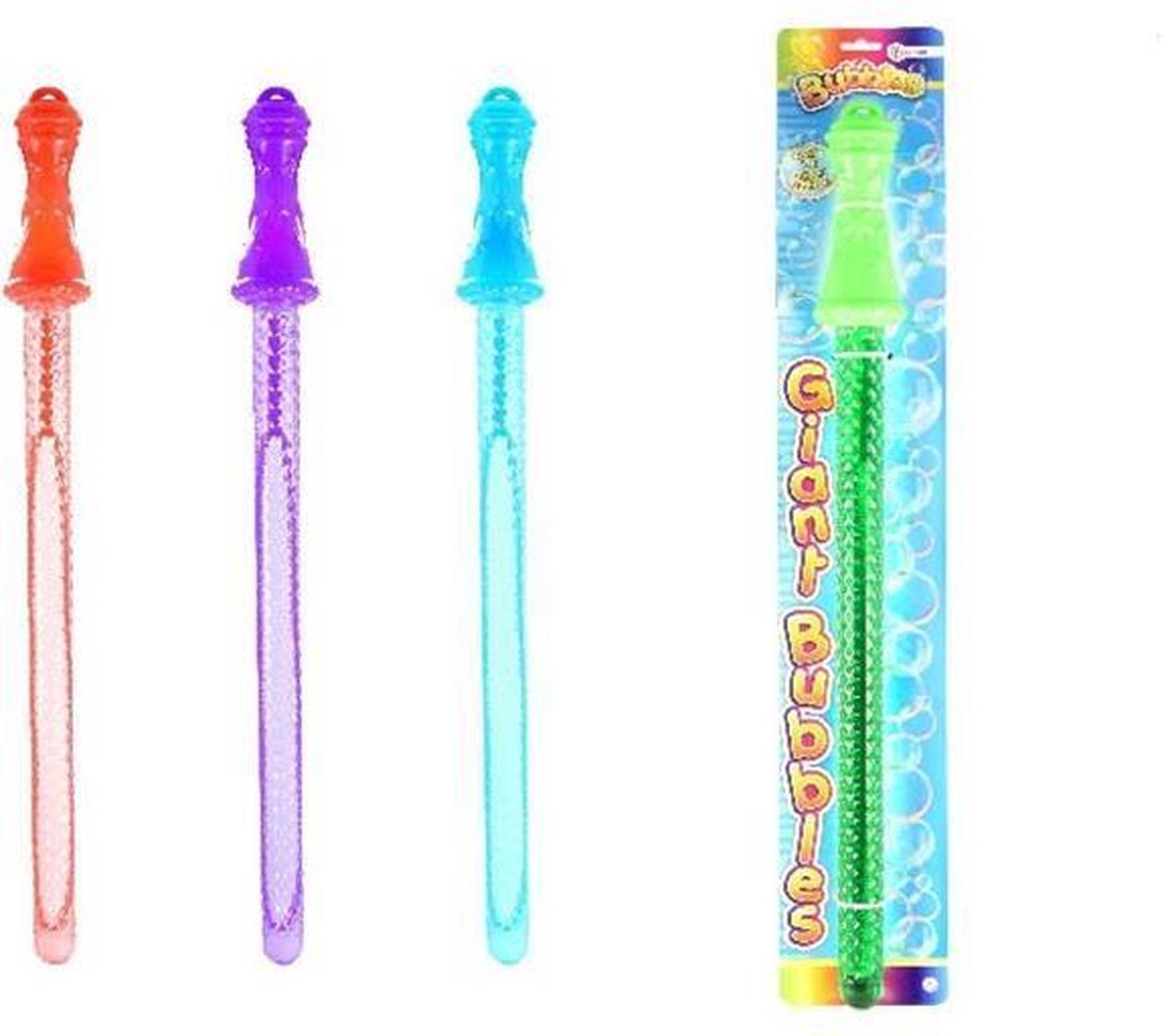 Gaint Bubble Wand On Blister 4-Ass.
