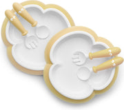 BABYBJÖRN Babybord Lepel en Vork set van 2 - Pastelgeel