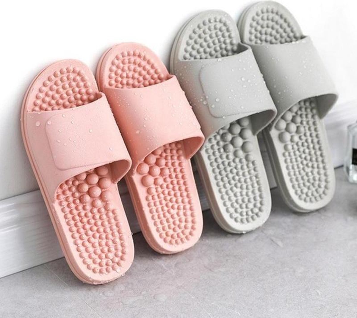 Massage slippers - Anti-slip voetmassage badslippers - Gezondheidsslippers - Roze - maat 40/41