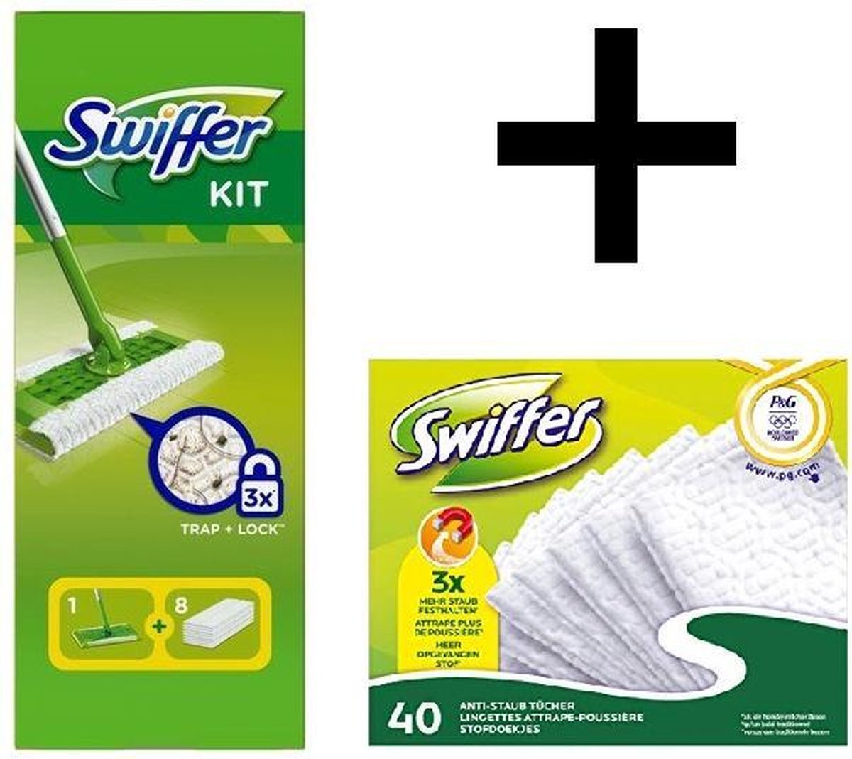 Swiffer Sweeper Vloerdoekjes -  Starterkit Deluxe met 48 navullingen