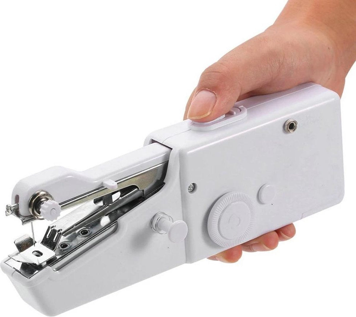 Handy Stitch - PREMIUM Handnaaimachine - Met 3 Spoelen garen en accessoires -  Mini Naaimachine - Draadloos - Compact - Elektrisch of op batterijen