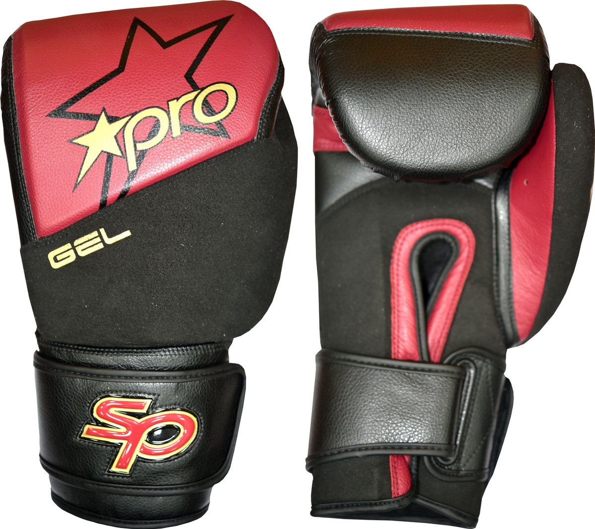 Bokshandschoen Starpro gel | rood-zwart - Product Kleur: donkerrood / zwart / Product Maat: 16OZ