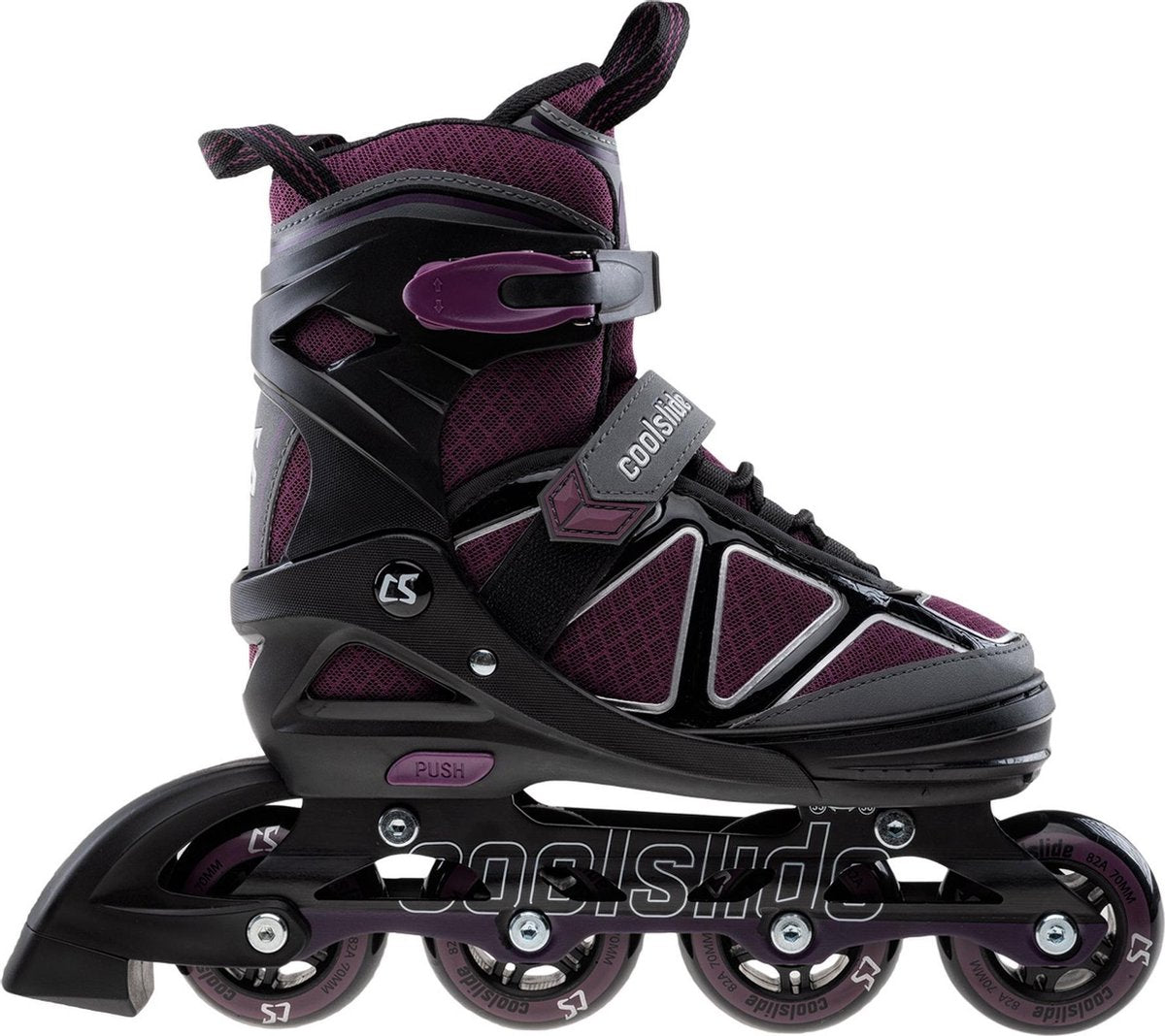 Coolslide Butters  Inlineskates - Maat 35-38 - UnisexKinderen en volwassenen - paars/zwart