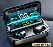 BT Oordopjes - Wireless Headphones F9 - Draadloos - Draadloze Oordopje - Oortjes - Bluetooth - Oor - Earpods - In Ear - Earbuds -  - Koptelefoon - Bluetooth TWS  5.1 Oortjes - Zwart | voor hem en haar