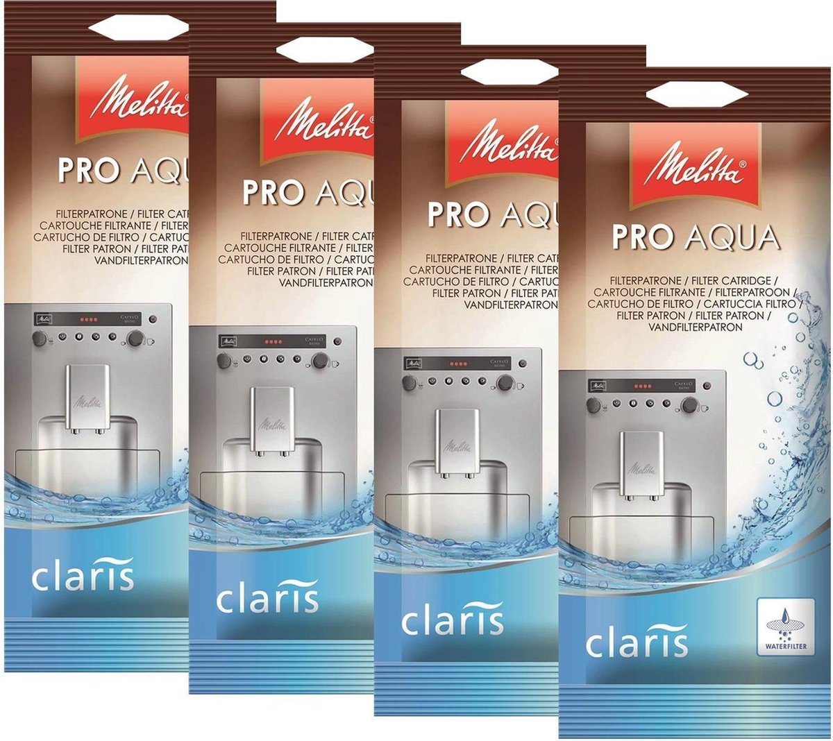 4X Melitta Pro Aqua Waterfilter