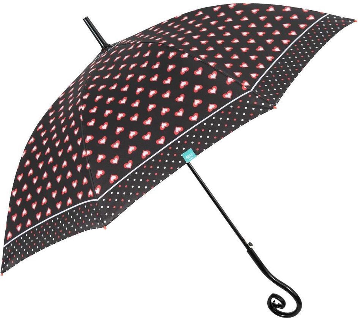 Perletti Paraplu Wit Hart 89 X 102 Cm Microvezel/glasvezel