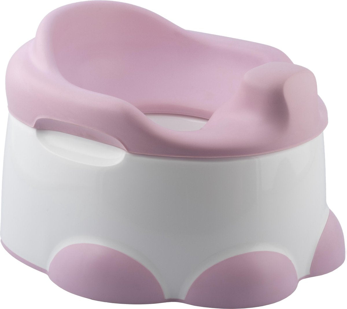Bumbo Step 'n Potty Cradle Pink - Toilet Trainer- Brilverkleiner met Opstapje -Toilet Bril Zitje - 3 in 1 WC Potje -WC Zindelijkheids Training voor Jongens/Meisjes - Urinoirs voor Kind/Peuter van 2 tot 7 jaar - Wit met Roze - WC Verkleiner