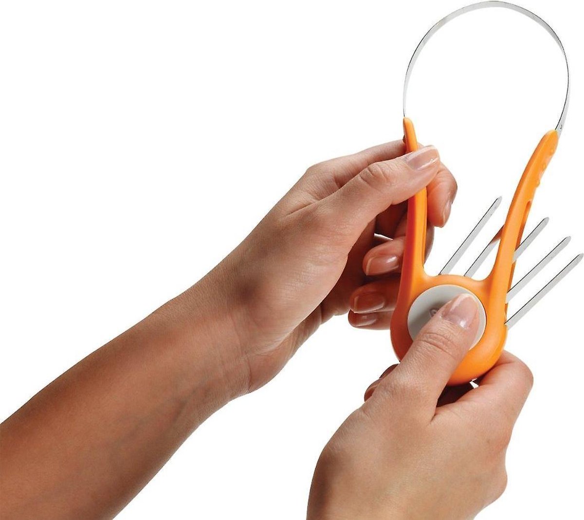 Chef'n tropisch fruitsnijder - model Scoop'n Slice - kleur Oranje