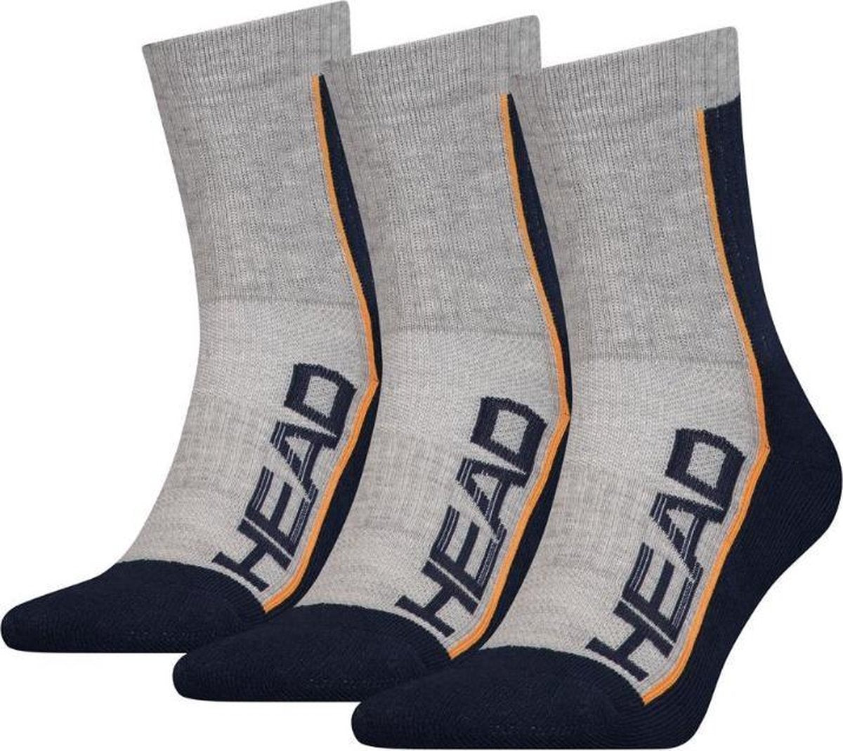 Head - Heren - 3-Pack Performance Short Crew  - Grijs - 35-38