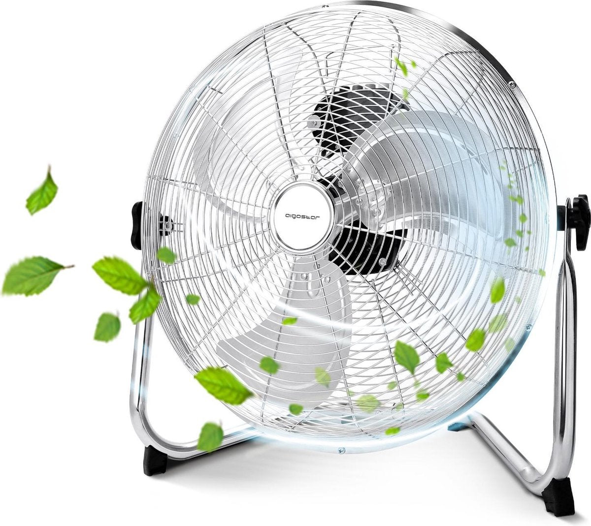 Aigostar Clover II 33QRS - Vloerventilator - Chroom - Ø 35 cm