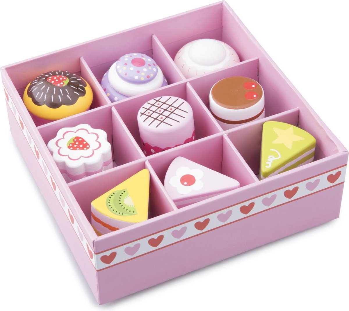 New Classic Toys - Speelgoedeten en -drinken - Cake/Gebak Assortiment in Geschenkdoos