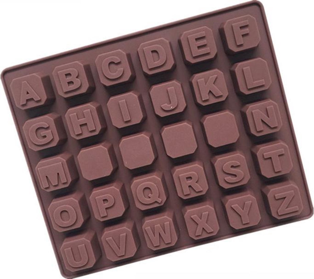 ProductGoods - Siliconen Chocoladevorm Alfabet Groot - Fondant Bonbonvorm - ijsblokvormpjes