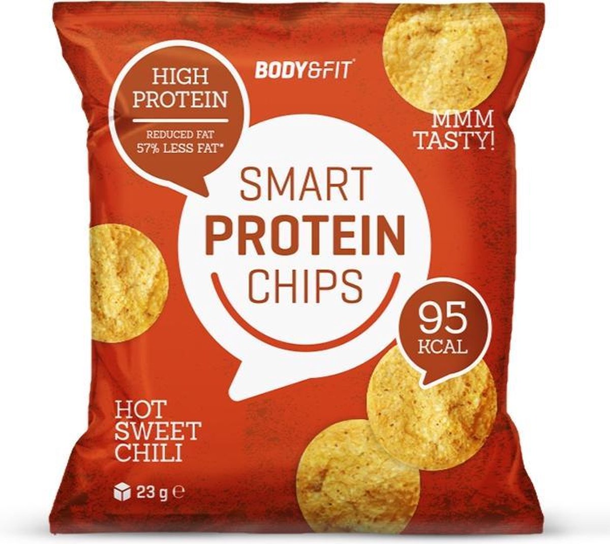 Body & Fit Smart Chips - Minder vet & koolhydraten - Eiwitrijk - 1 box (12 zakjes) - Hot Sweet Chili