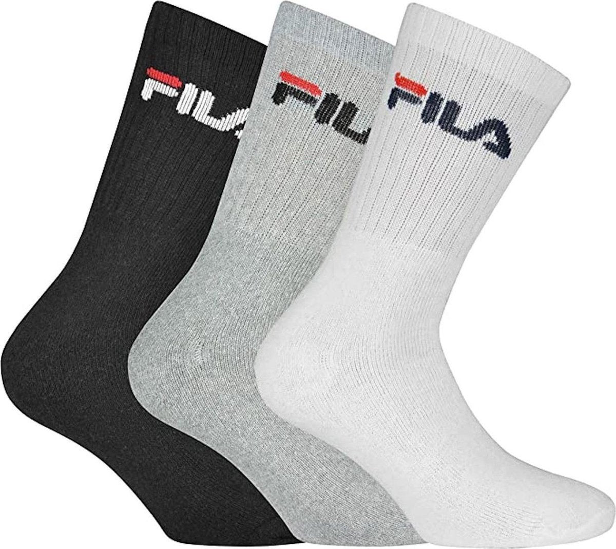 Fila - Tennis Socks 3-Pack - Grijs/Wit/Zwart - Heren - maat  39-42