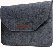 11 en 12 inch Premium Universele Laptop / Tablet Sleeve Hoes Case Vilt voor o.a. Macbook | Zwart / Grijs