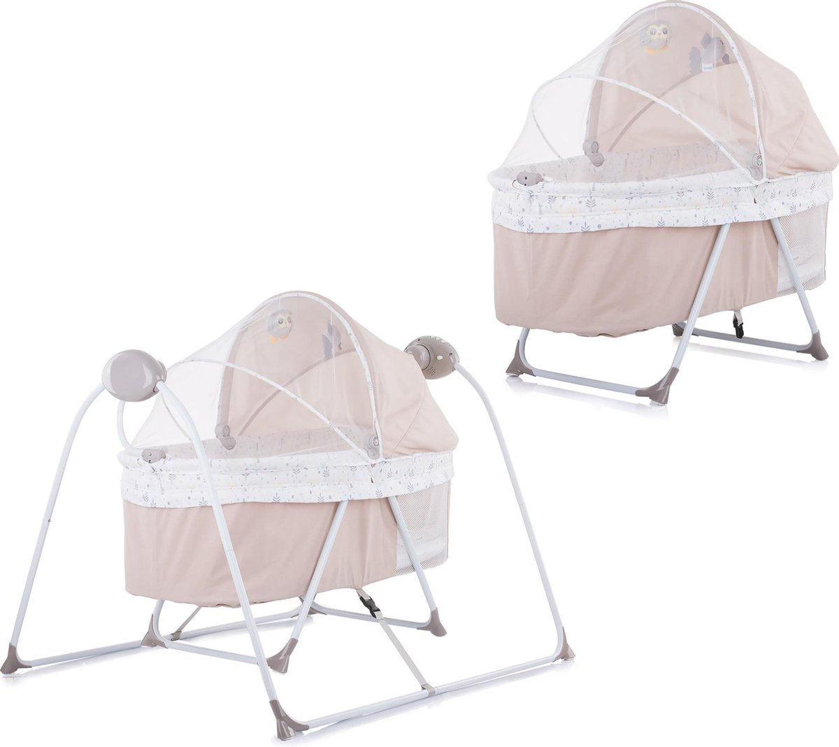 Chipolino Elektrische babyschommel Laguna 2 in 1 Beige cot/cradle 0 tot 6 maanden