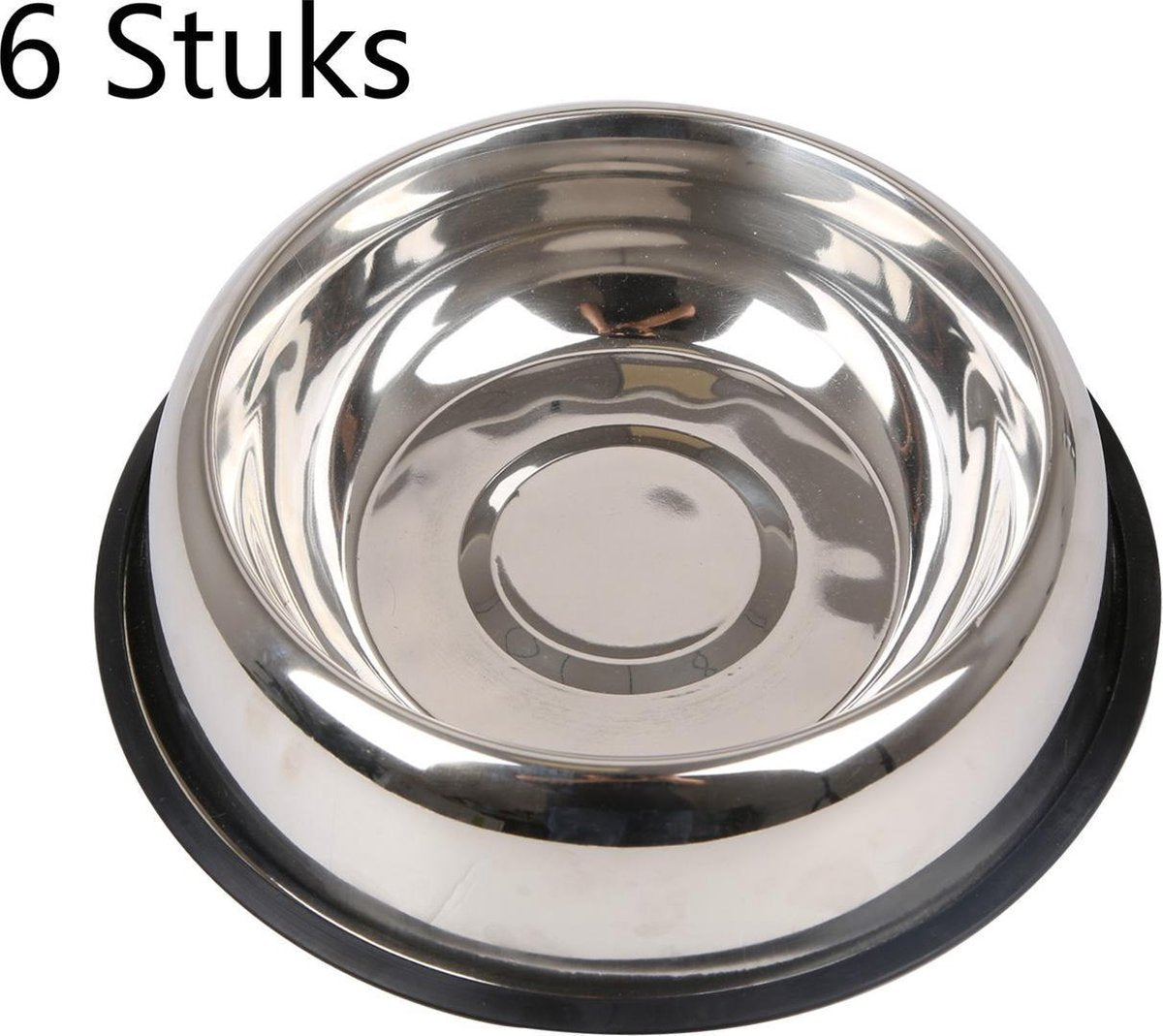 Nobleza RVS Voerbakjes- Ø 15.5 cm - Set van 6 stuks