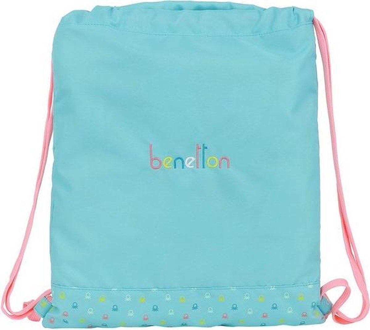 Rugtas met Koordjes Benetton Candy Licht Blauw