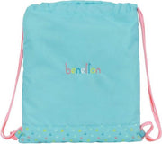 Rugtas met Koordjes Benetton Candy Licht Blauw