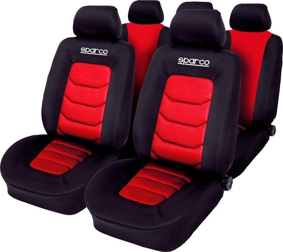 Stoelhoezenset Sparco Zwart / Rood