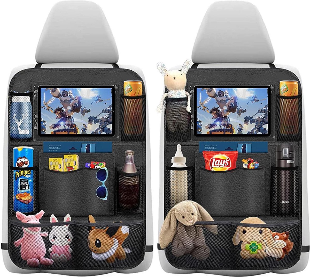 Luxe Autostoel Organizer met Tablet Houder - Set van 2