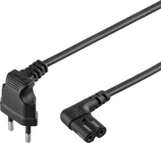 Voedingskabel | Eurostekker haaks - IEC-320-C7 links/rechts | 3