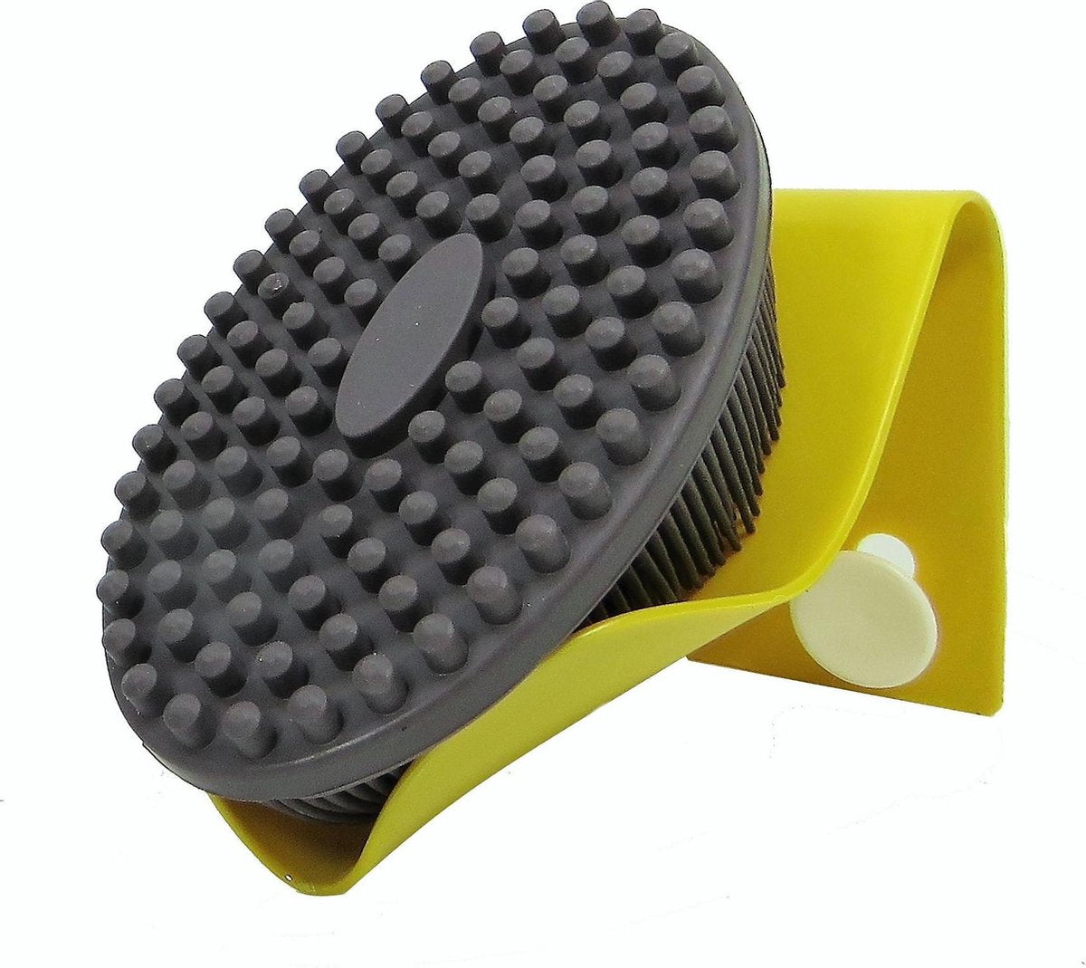 Badborstel – antraciet – bad borstel silicone - massage borstel – dry brush – droog borstel – lichaamsborstel zacht – handen wassen – scrub  lichaam – huidborstel – massage spons