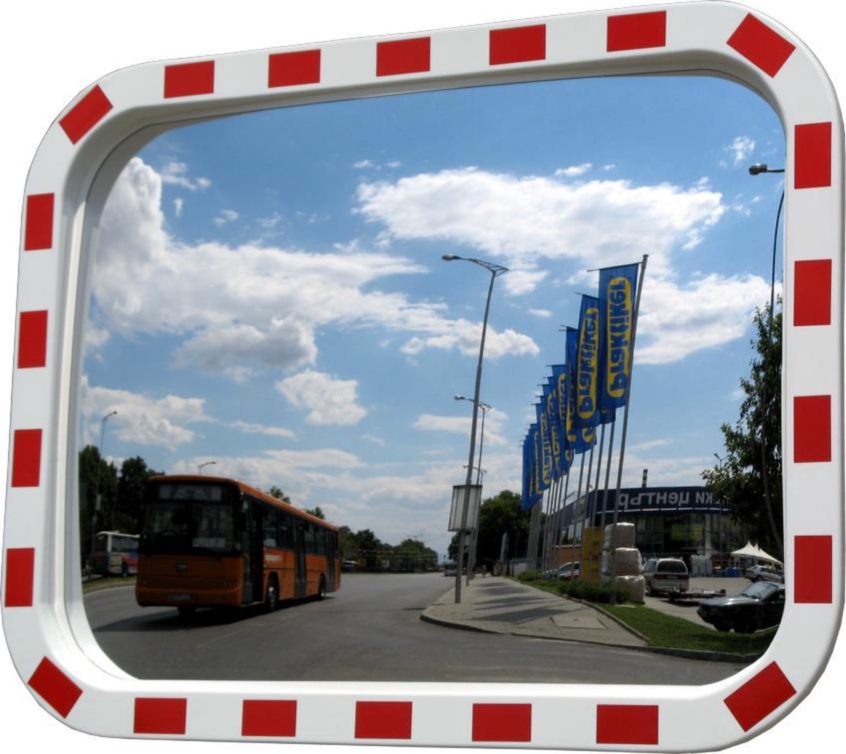 Verkeersspiegel Wit & Rood  x  x