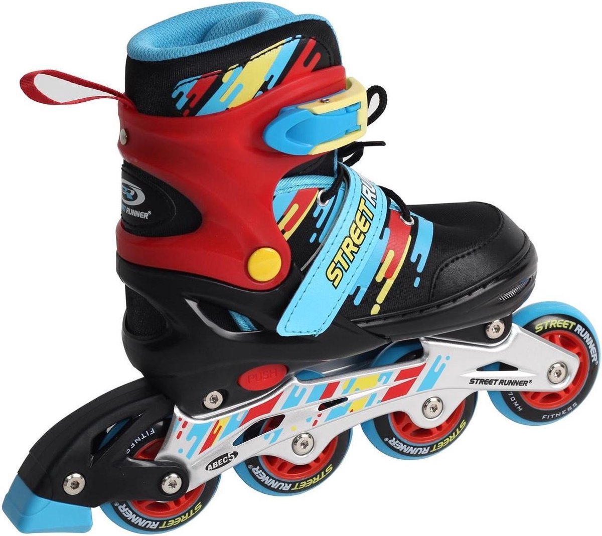 Laubr skeelers Streetrunner abec 5 maat 35-38 multicolor - Zwart