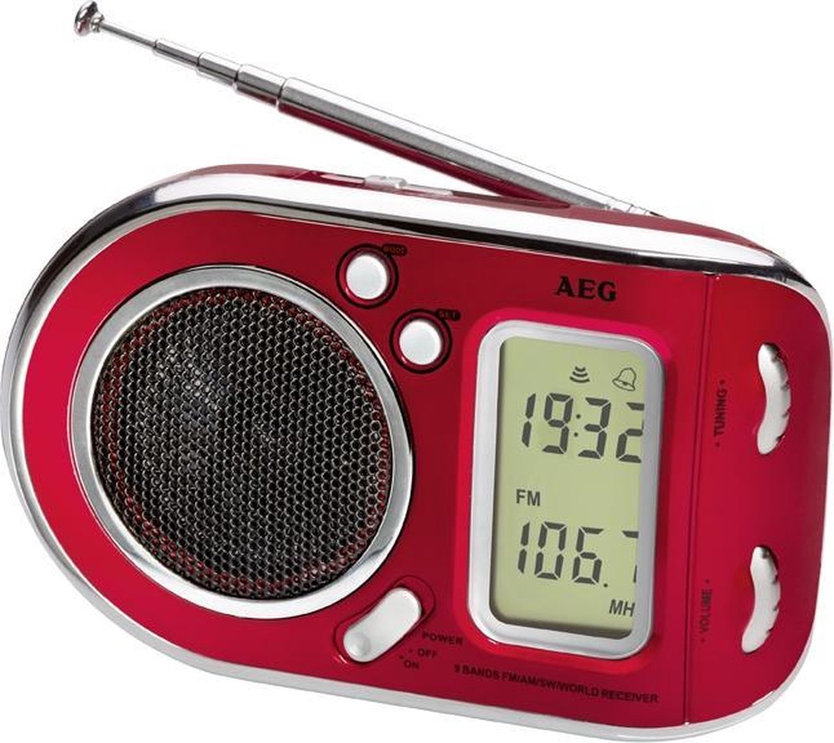 AEG WE 4125 Draagbaar Digitaal Rood radio