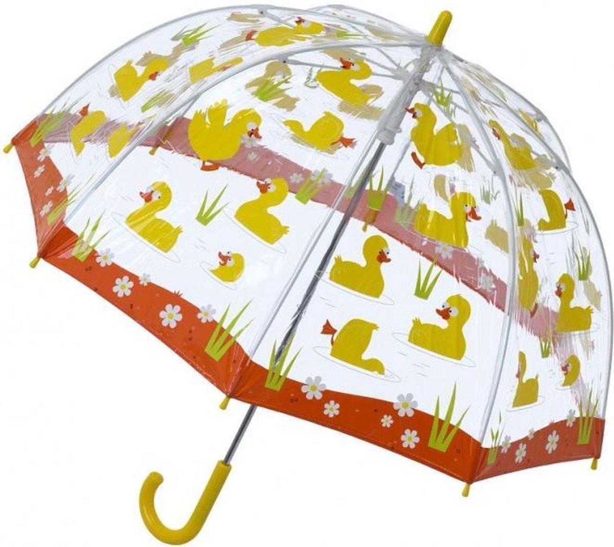 Kinderparaplu met eendjes - transparant - Bugzz