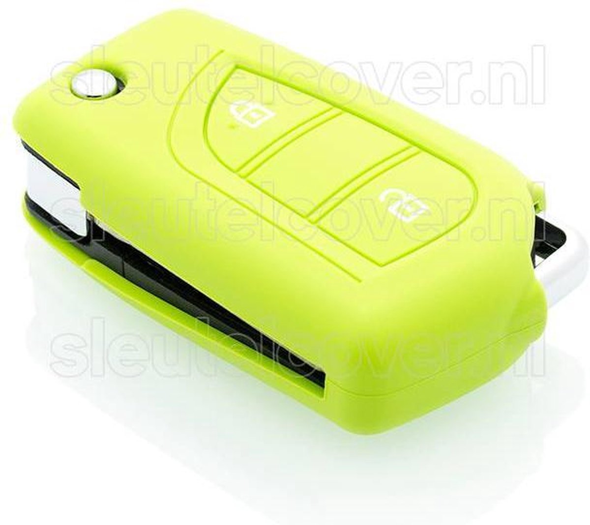 Citroën SleutelCover - Lime groen / Silicone sleutelhoesje / beschermhoesje autosleutel