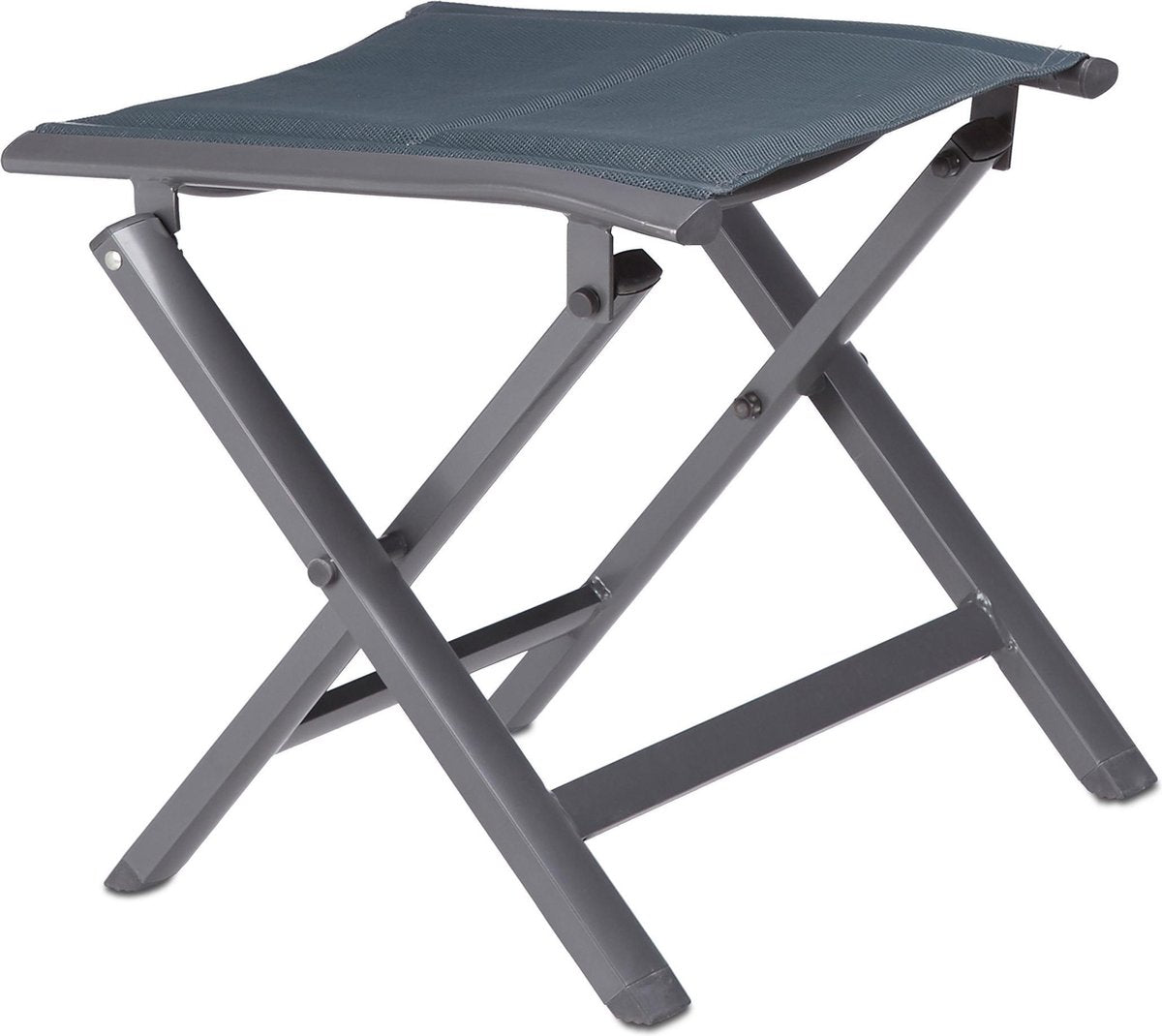 relaxdays Campingkruk aluminium - viskrukje - kampeerkruk - inklapbaar - grijs - visstoel antraciet
