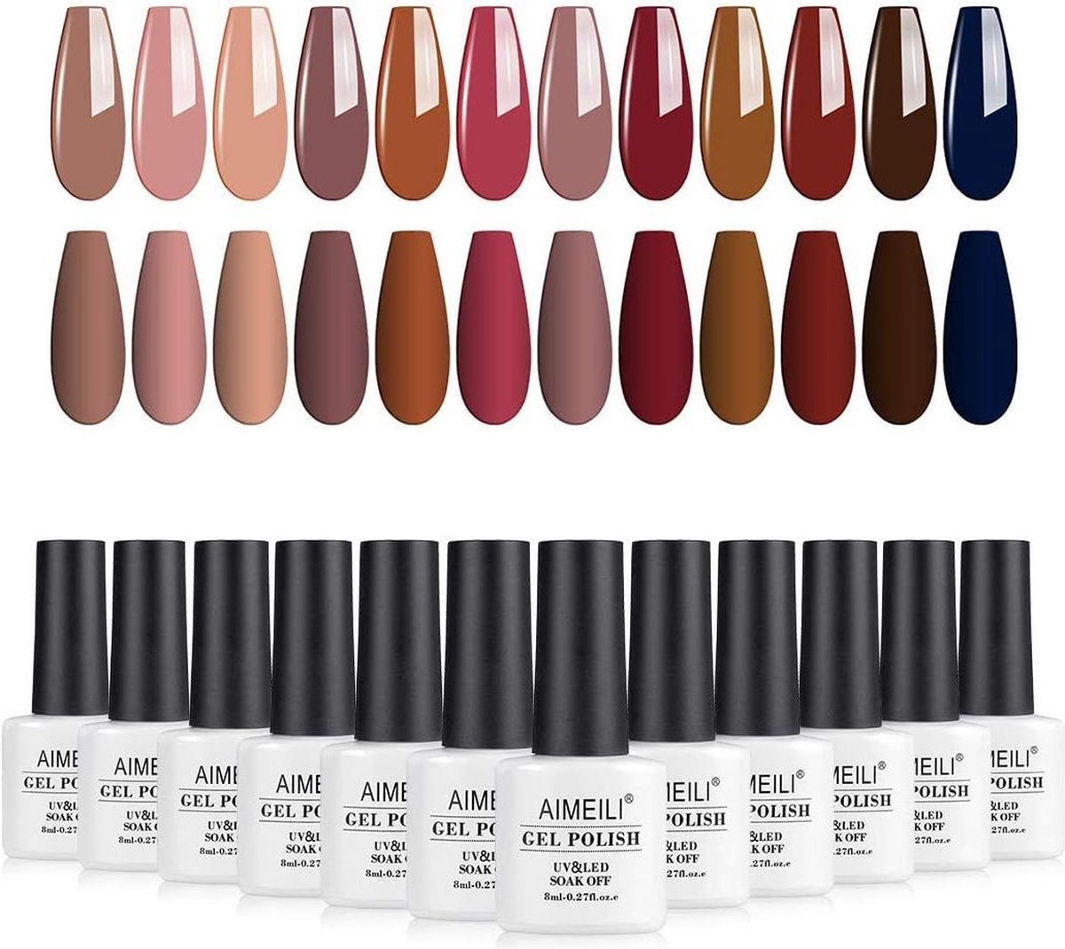 Gel Nagellak Set Soak Off UV LED Gel Polish Van 12 X 8 ml - Gift Kit 4