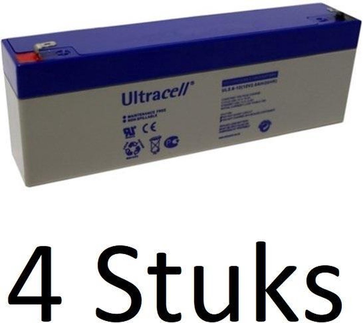 4 Stuks Ultracell Loodaccu UL 12v 2600mAh
